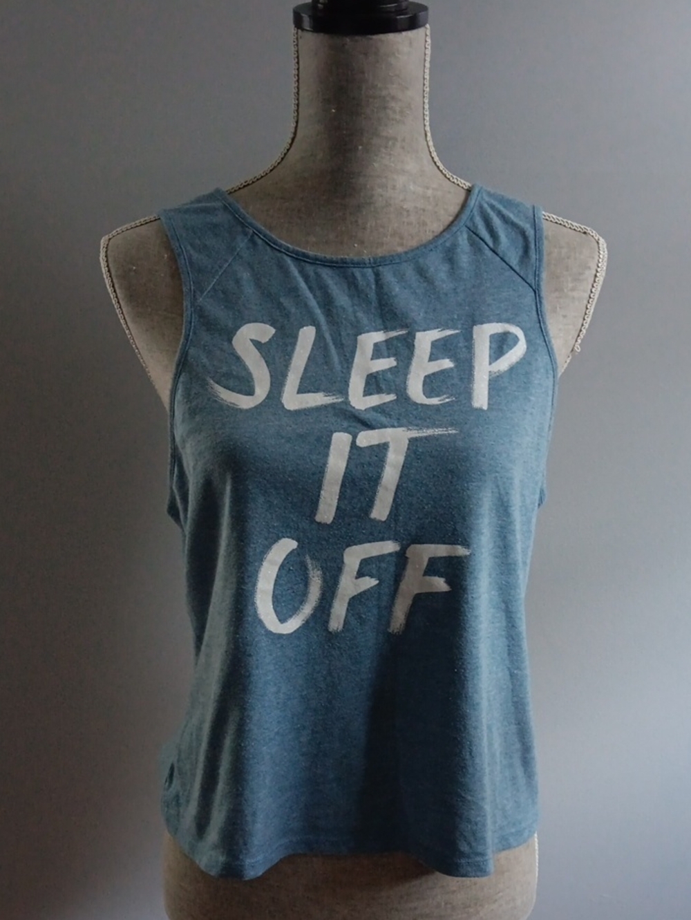 Victoria's Secret Blue Cropped Tee - S